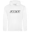 Мужская толстовка (худи) Fiat напис Белый Мужская толстовка (худи) Fiat напис Белый фото