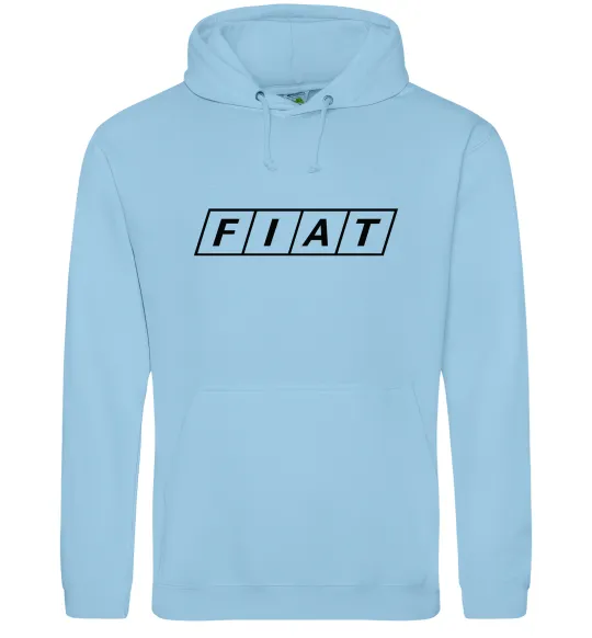 Мужская толстовка (худи) Fiat напис Голубой фото