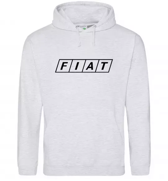Женская толстовка (худи) Fiat напис Серый меланж фото