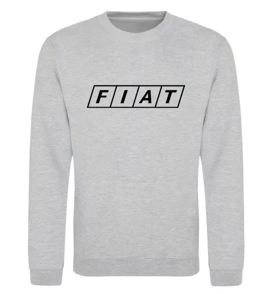 Свитшот Fiat напис Серый меланж фото