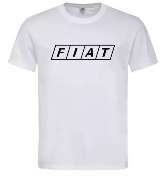 Мужская футболка Fiat напис Белый фото