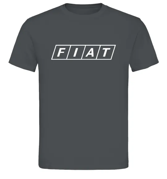Мужская футболка Fiat напис Графит фото