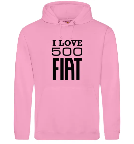 Мужская толстовка (худи) Love Fiat 500 Розовый фото