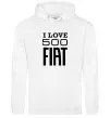 Женская толстовка (худи) Love Fiat 500 Белый фото