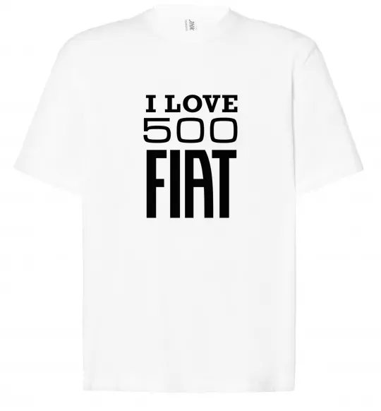 Футболка Оверсайз Love Fiat 500 Білий фото