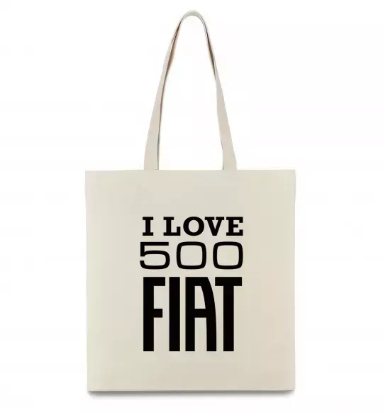 Еко-сумка Love Fiat 500 Бежевий фото