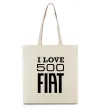Еко-сумка Love Fiat 500 Бежевий фото