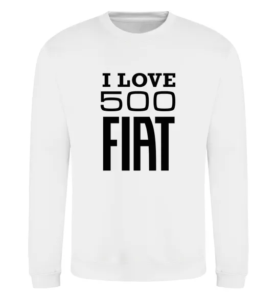 Свитшот Love Fiat 500 Белый фото