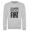 Свитшот Love Fiat 500 Серый меланж фото