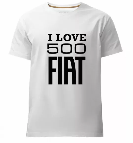 Мужская премиум футболка Love Fiat 500 Белый фото