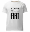 Мужская премиум футболка Love Fiat 500 Белый фото