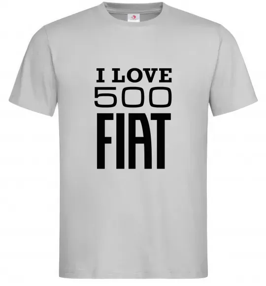 Чоловіча футболка Love Fiat 500 Сірий фото