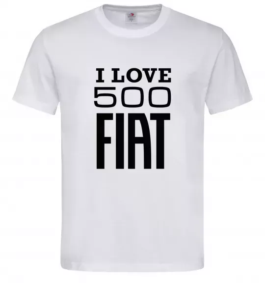 Чоловіча футболка Love Fiat 500 Білий фото