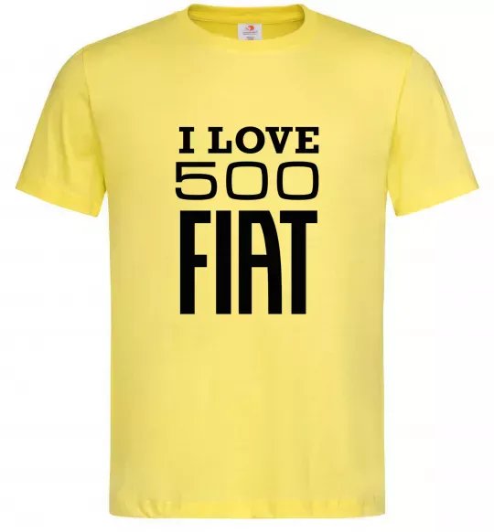 Чоловіча футболка Love Fiat 500 Лимонний фото