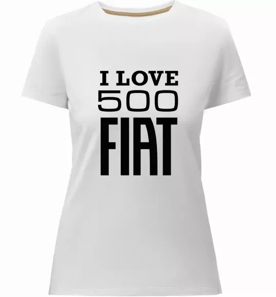Жіноча преміум футболка Love Fiat 500 Білий фото