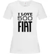 Женская футболка Love Fiat 500 Белый фото