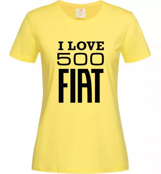 Женская футболка Love Fiat 500 Лимонный фото