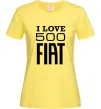 Женская футболка Love Fiat 500 Лимонный фото