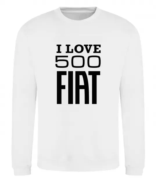Світшот Love Fiat 500 Білий фото