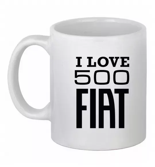 Чашка керамічна Love Fiat 500 Білий фото