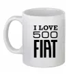 Чашка керамічна Love Fiat 500 Білий фото