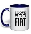 Чашка з кольоровою ручкою Love Fiat 500 Глибокий темно-синій фото