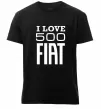 Мужская премиум футболка Love Fiat 500 Черный фото