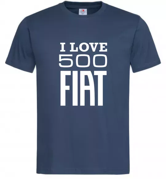 Чоловіча футболка Love Fiat 500 Темно-синій фото