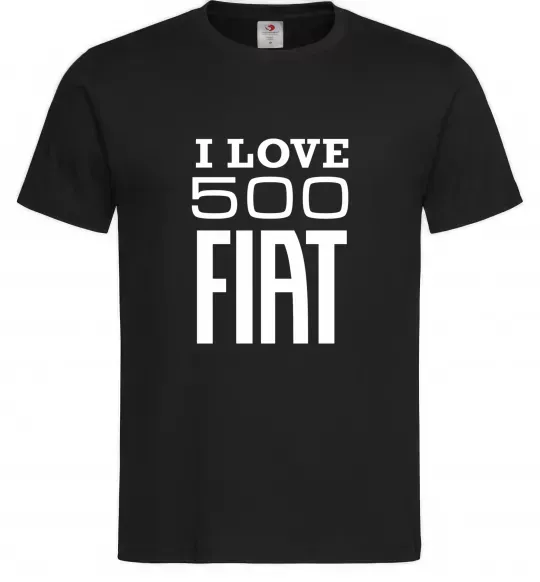 Чоловіча футболка Love Fiat 500 Чорний фото