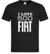 Чоловіча футболка Love Fiat 500 Чорний фото