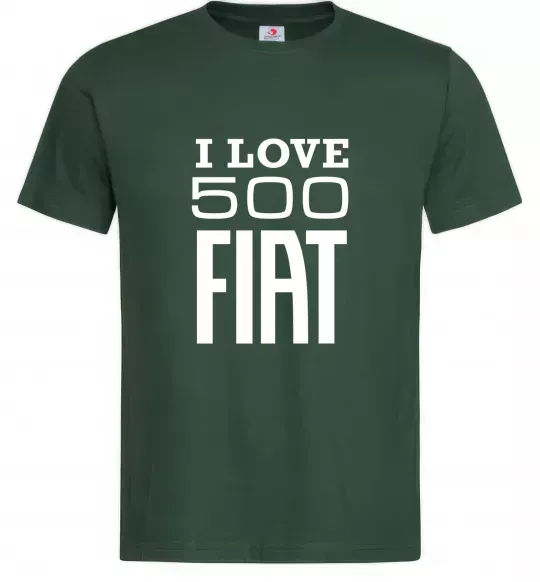 Чоловіча футболка Love Fiat 500 Темно-зелений фото