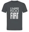 Чоловіча футболка Love Fiat 500 Графіт фото