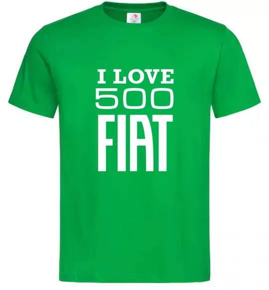 Чоловіча футболка Love Fiat 500 Зелений фото