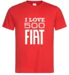 Чоловіча футболка Love Fiat 500 Червоний фото