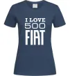 Женская футболка Love Fiat 500 Темно-синий фото