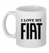 Чашка керамічна I love my fiat Білий Чашка керамічна I love my fiat Білий фото