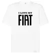 Футболка Оверсайз I love my fiat Білий фото