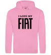 Мужская толстовка (худи) I love my fiat Розовый фото