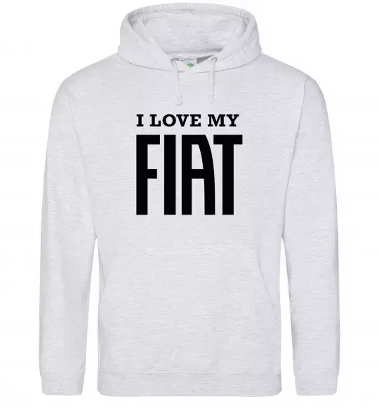 Жіноча толстовка (худі) I love my fiat Сірий меланж фото