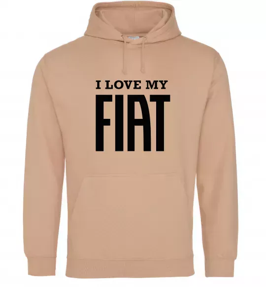 Жіноча толстовка (худі) I love my fiat Пісочний фото
