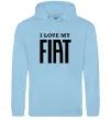 Жіноча толстовка (худі) I love my fiat Блакитний фото