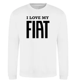 Свитшот I love my fiat Белый фото