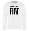 Свитшот I love my fiat Белый фото