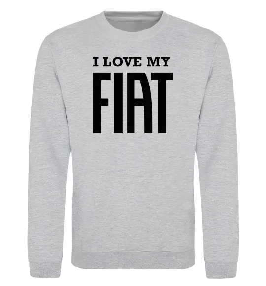 Свитшот I love my fiat Серый меланж фото