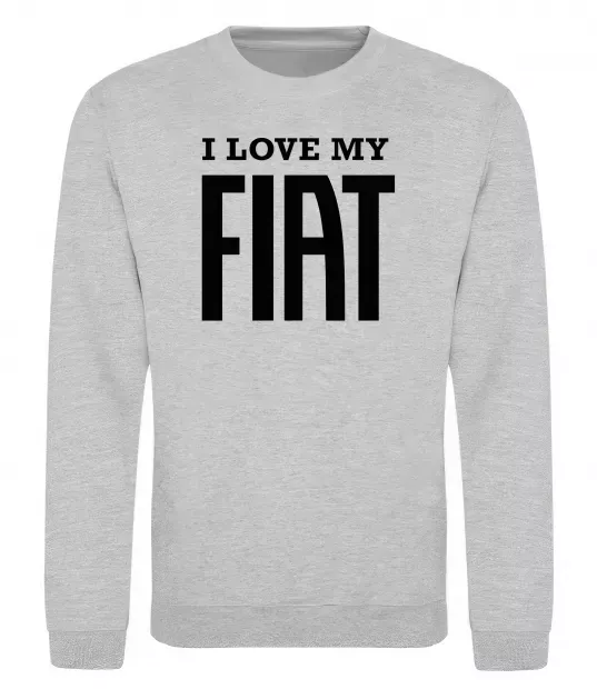 Світшот I love my fiat Сірий меланж фото