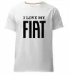 Чоловіча преміум футболка I love my fiat Білий фото