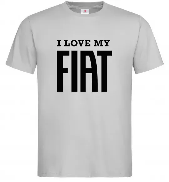 Чоловіча футболка I love my fiat Сірий фото