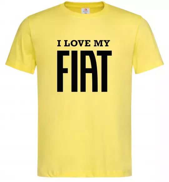 Чоловіча футболка I love my fiat Лимонний фото