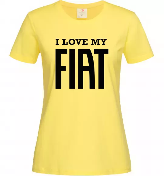 Жіноча футболка I love my fiat Лимонний фото