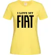 Жіноча футболка I love my fiat Лимонний фото